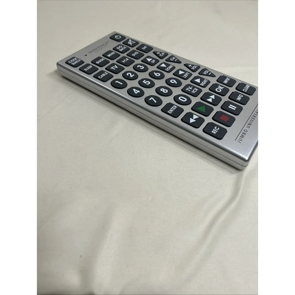 Innovage Jumbo Universal Remote XL Sized Buttons Cable, TV, VCR, DVD, Satellite